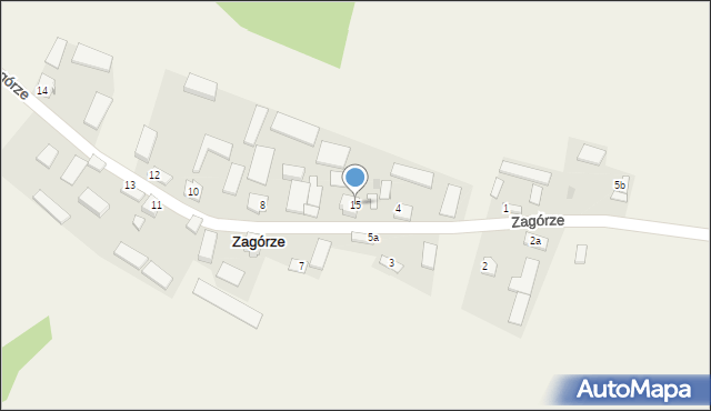 Zagórze, Zagórze, 15, mapa Zagórze