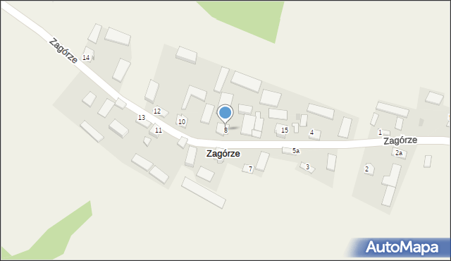 Zagórze, Zagórze, 8, mapa Zagórze