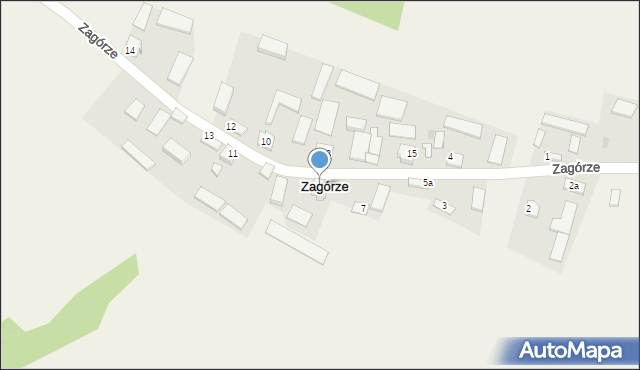 Zagórze, Zagórze, 9, mapa Zagórze