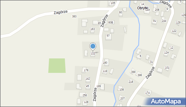 Zagórze, Zagórze, 111, mapa Zagórze