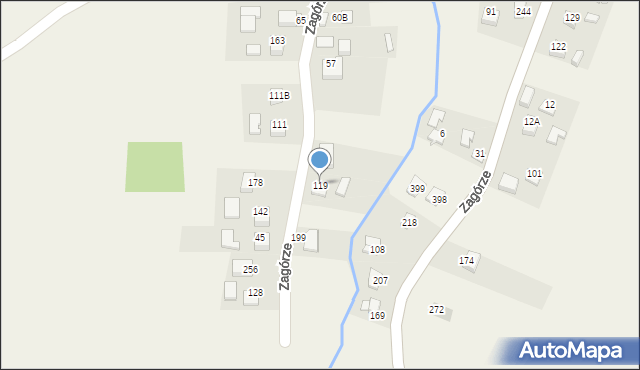 Zagórze, Zagórze, 119, mapa Zagórze