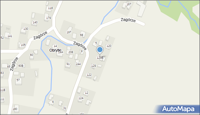 Zagórze, Zagórze, 129B, mapa Zagórze