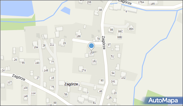 Zagórze, Zagórze, 137, mapa Zagórze