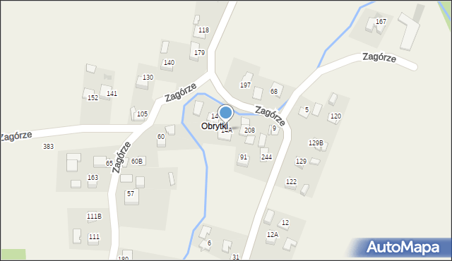 Zagórze, Zagórze, 14A, mapa Zagórze