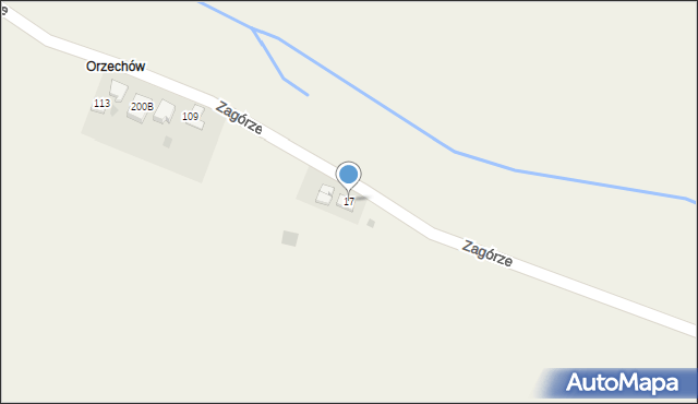 Zagórze, Zagórze, 17, mapa Zagórze