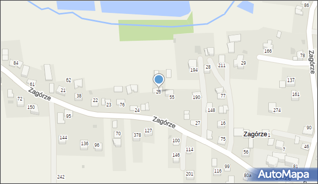 Zagórze, Zagórze, 26, mapa Zagórze