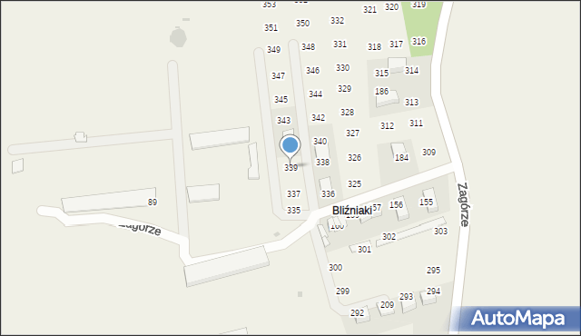 Zagórze, Zagórze, 339, mapa Zagórze