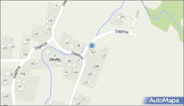 Zagórze, Zagórze, 5, mapa Zagórze