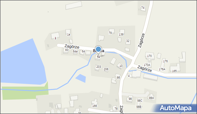 Zagórze, Zagórze, 54, mapa Zagórze