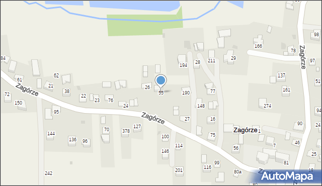 Zagórze, Zagórze, 55, mapa Zagórze