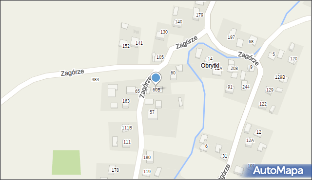 Zagórze, Zagórze, 60B, mapa Zagórze