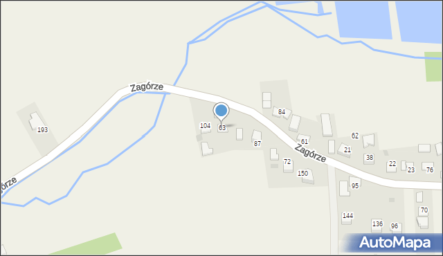 Zagórze, Zagórze, 63, mapa Zagórze