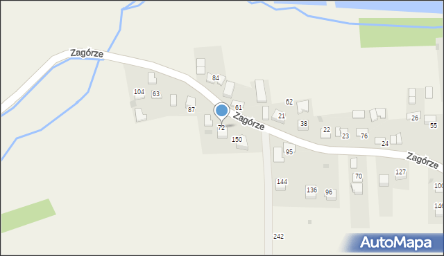 Zagórze, Zagórze, 72, mapa Zagórze