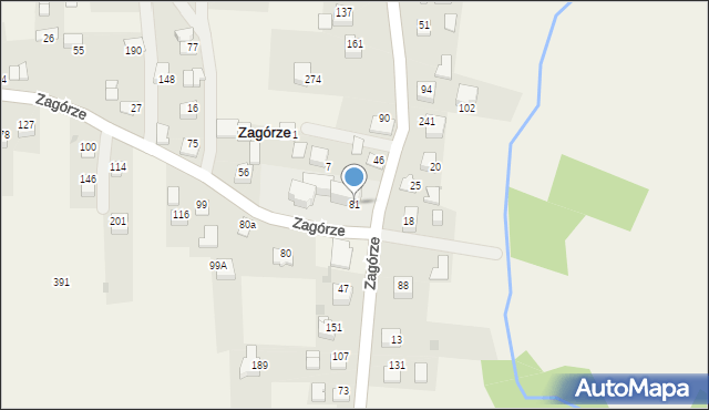 Zagórze, Zagórze, 81, mapa Zagórze