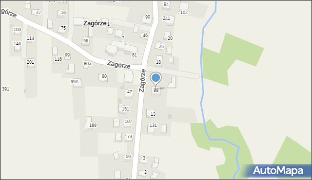 Zagórze, Zagórze, 88, mapa Zagórze