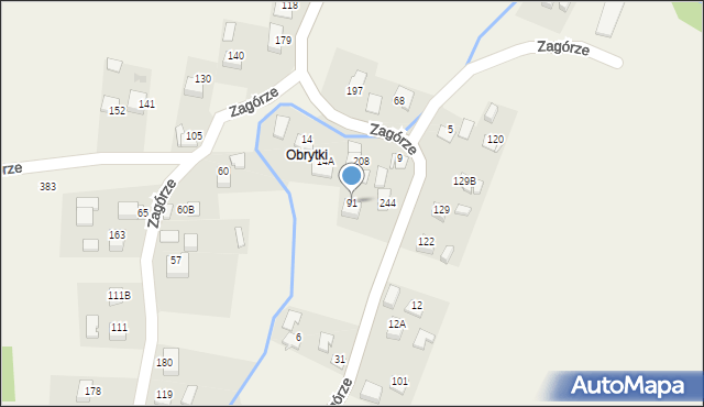 Zagórze, Zagórze, 91, mapa Zagórze