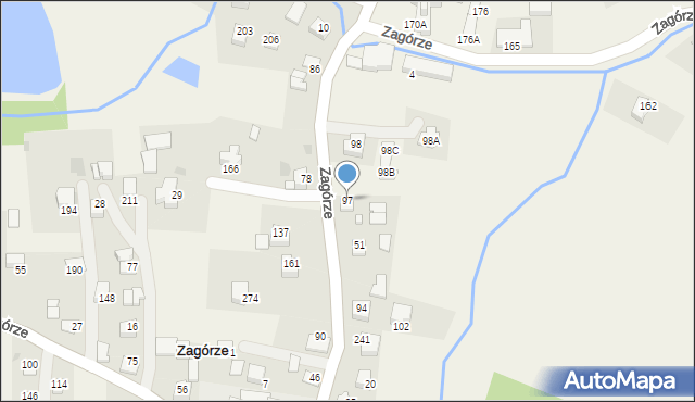 Zagórze, Zagórze, 97, mapa Zagórze