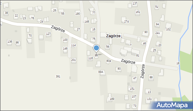 Zagórze, Zagórze, 99, mapa Zagórze