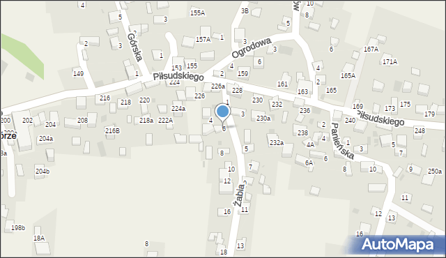 Zagórze, Żabia, 6, mapa Zagórze