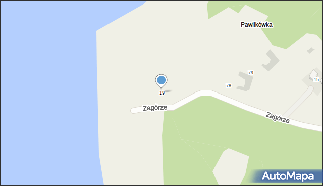 Zagórze, Zagórze, 19, mapa Zagórze