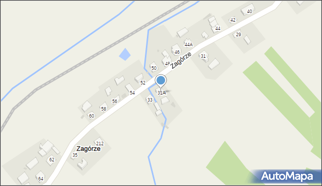 Zagórze, Zagórze, 31A, mapa Zagórze