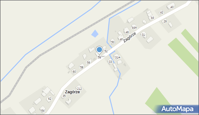 Zagórze, Zagórze, 54, mapa Zagórze