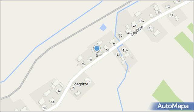 Zagórze, Zagórze, 56, mapa Zagórze