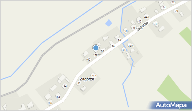 Zagórze, Zagórze, 58, mapa Zagórze