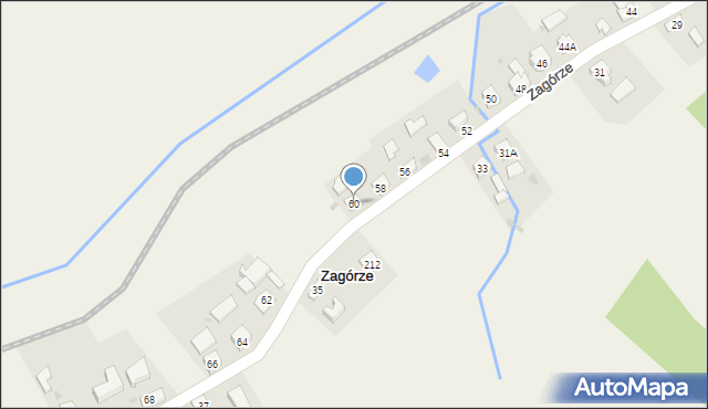 Zagórze, Zagórze, 60, mapa Zagórze