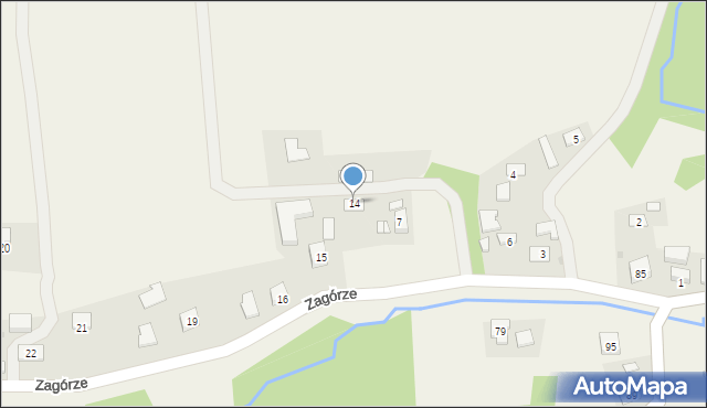 Zagórze, Zagórze, 14, mapa Zagórze