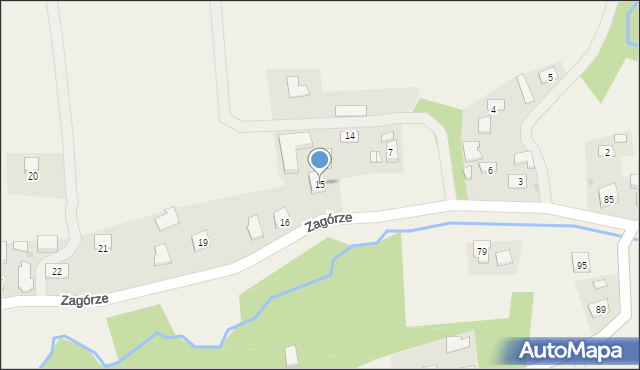 Zagórze, Zagórze, 15, mapa Zagórze