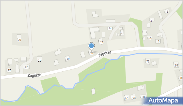 Zagórze, Zagórze, 16, mapa Zagórze