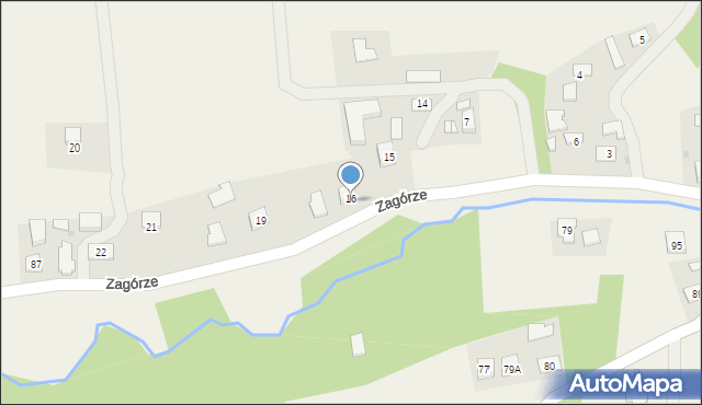 Zagórze, Zagórze, 16A, mapa Zagórze