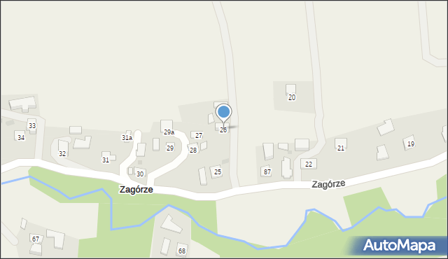 Zagórze, Zagórze, 26, mapa Zagórze