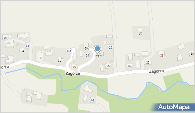 Zagórze, Zagórze, 28, mapa Zagórze