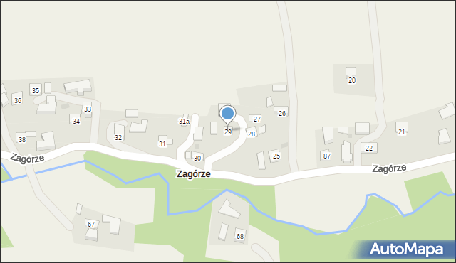 Zagórze, Zagórze, 29, mapa Zagórze