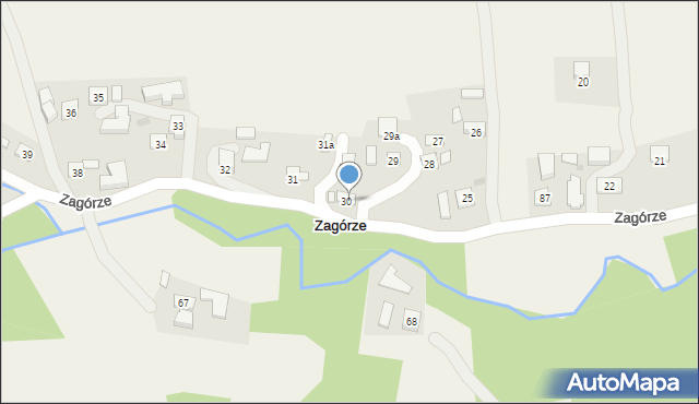 Zagórze, Zagórze, 30, mapa Zagórze