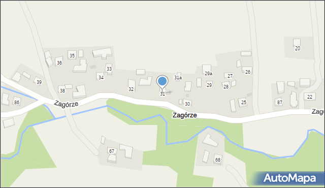 Zagórze, Zagórze, 31, mapa Zagórze