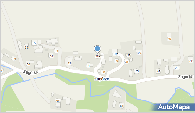 Zagórze, Zagórze, 31a, mapa Zagórze