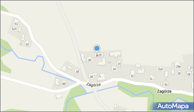 Zagórze, Zagórze, 35, mapa Zagórze