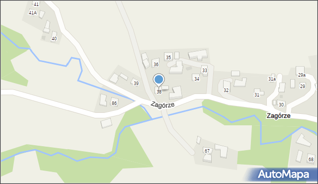 Zagórze, Zagórze, 38, mapa Zagórze