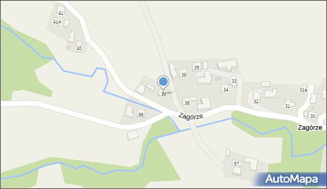 Zagórze, Zagórze, 39, mapa Zagórze