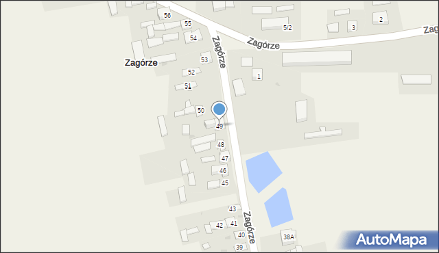 Zagórze, Zagórze, 49, mapa Zagórze