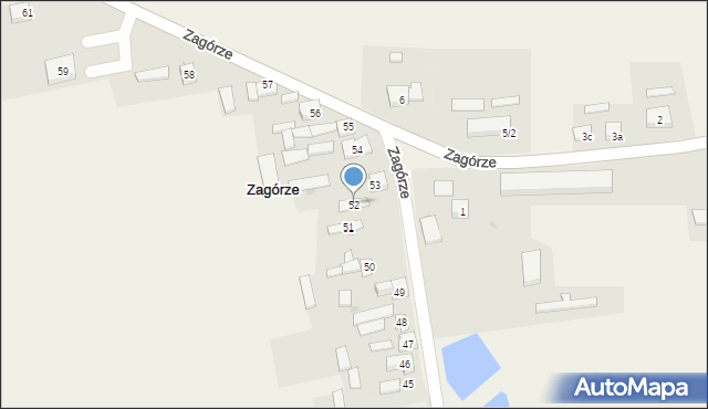 Zagórze, Zagórze, 52, mapa Zagórze