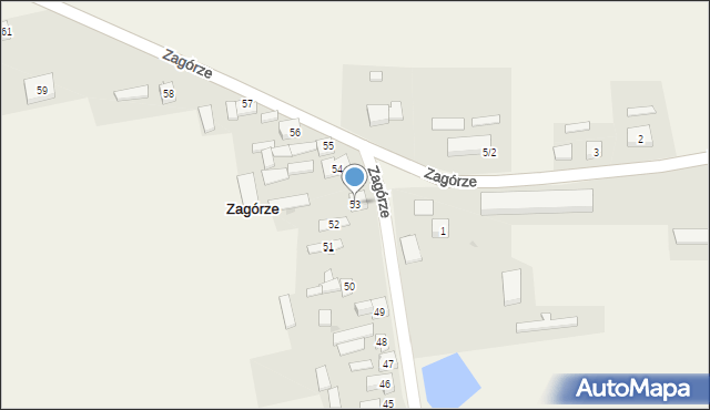 Zagórze, Zagórze, 53, mapa Zagórze