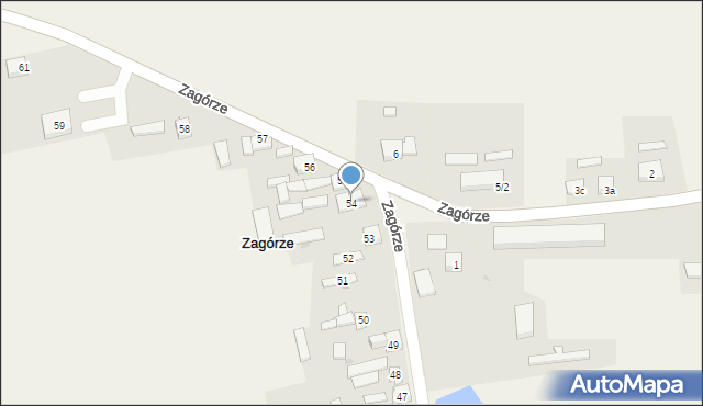 Zagórze, Zagórze, 54, mapa Zagórze