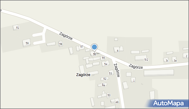 Zagórze, Zagórze, 56, mapa Zagórze