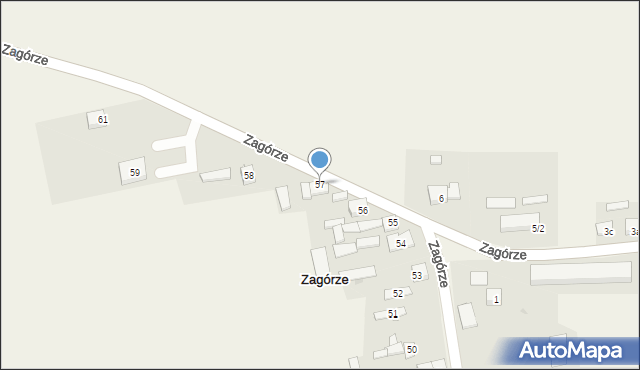 Zagórze, Zagórze, 57, mapa Zagórze