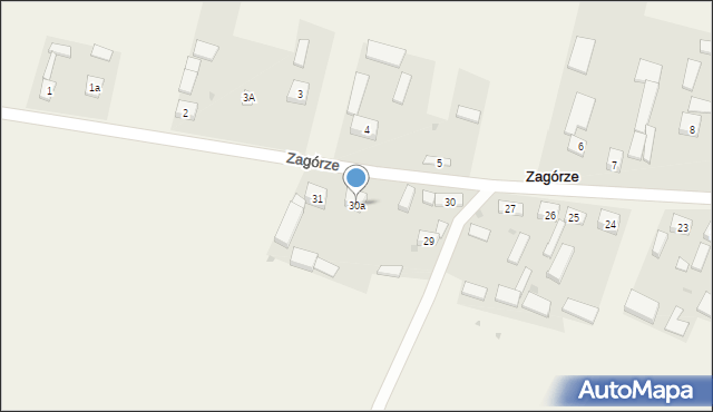 Zagórze, Zagórze, 30a, mapa Zagórze