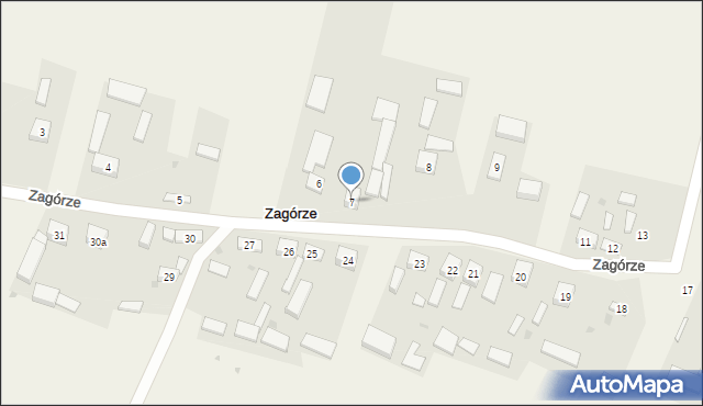 Zagórze, Zagórze, 7, mapa Zagórze